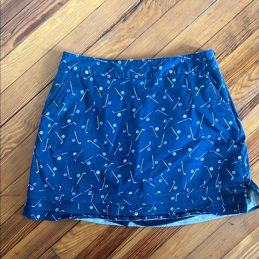 Lady Hagen Blue Mini Athletic Skort with Golf Club and Ball Design - Size 4